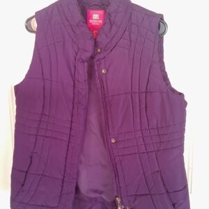 Faded Glory Women's Deep Purple Quilted Vest